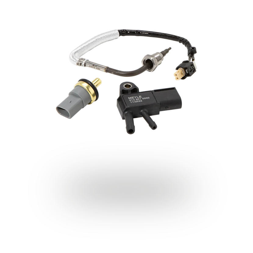 Photo of MEYLE exhaust engine management parts.